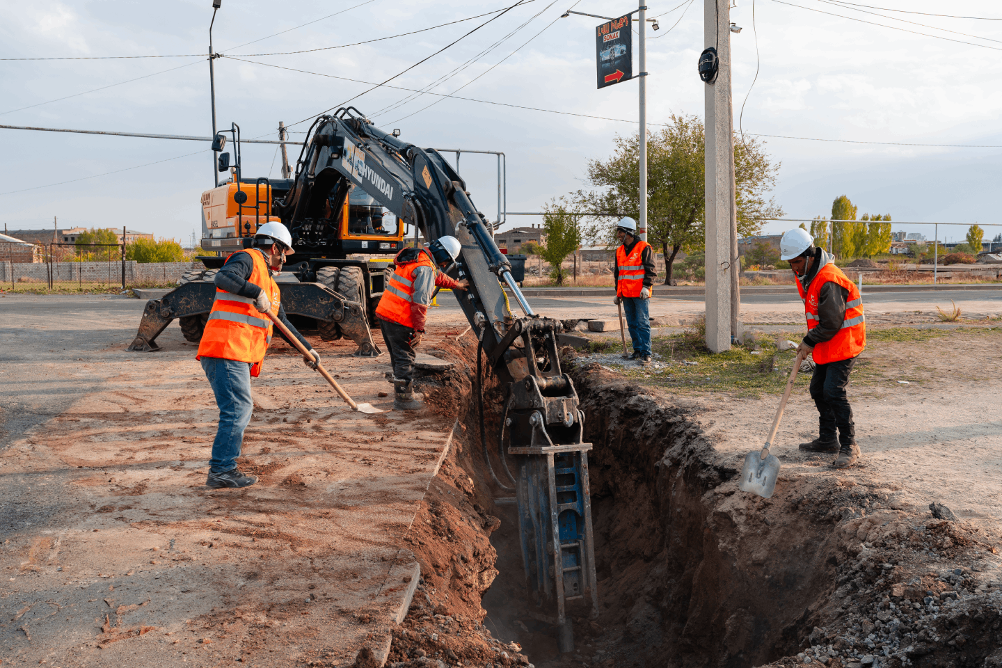 construction sewer water lines
